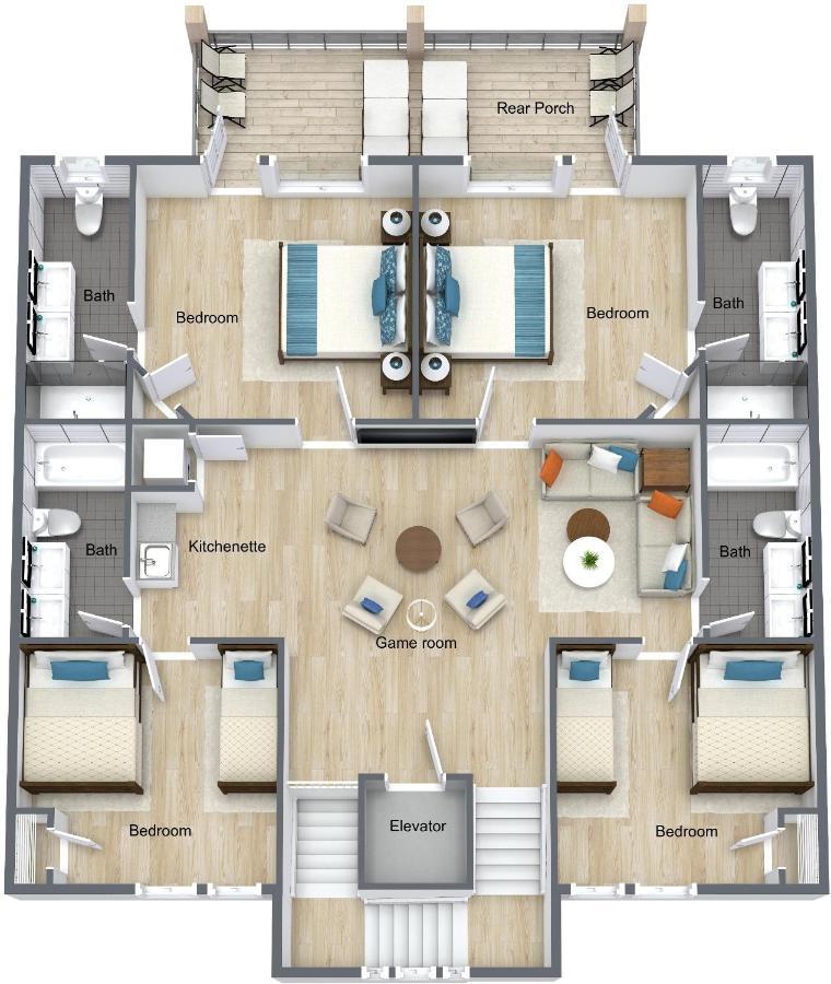 The Pearl Gulf Front W-Prvt Heated Pool, 12 Bdrm -12,5Bath Alvacationrentals Галф Шорс Экстерьер фото